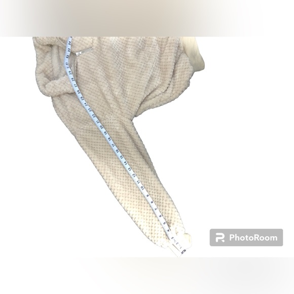 SHEIN Half Zip Up Drop Shoulder Fleece Sweatshirt, Apricot, Medium - Picture 4 of 9